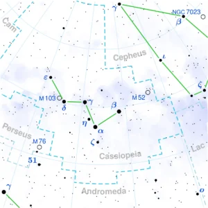 constelacion casiopea mapa