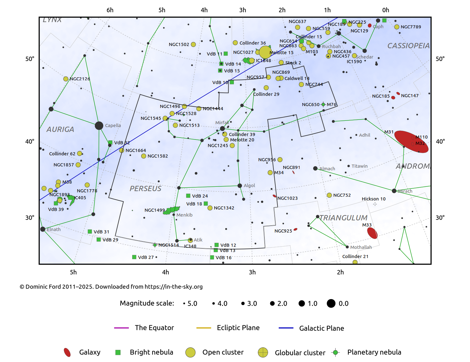  mapa constelacion perseo