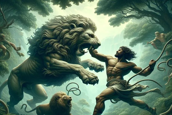 hercules y el leon de nemea